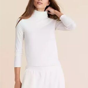 Loft set of Three with White, Black, Olive Turtleneck Tops